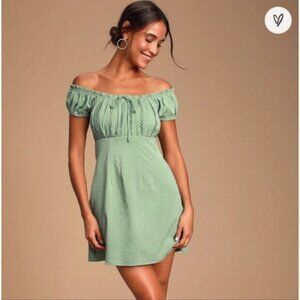 LULUS | Wisteria Sage Green Dress sz XS